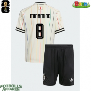 Japan Takumi Minamino #8 Bortaställ Barn VM 2026 Kortärmad (+ Korta byxor)